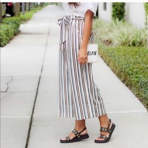 Zara striped culottes